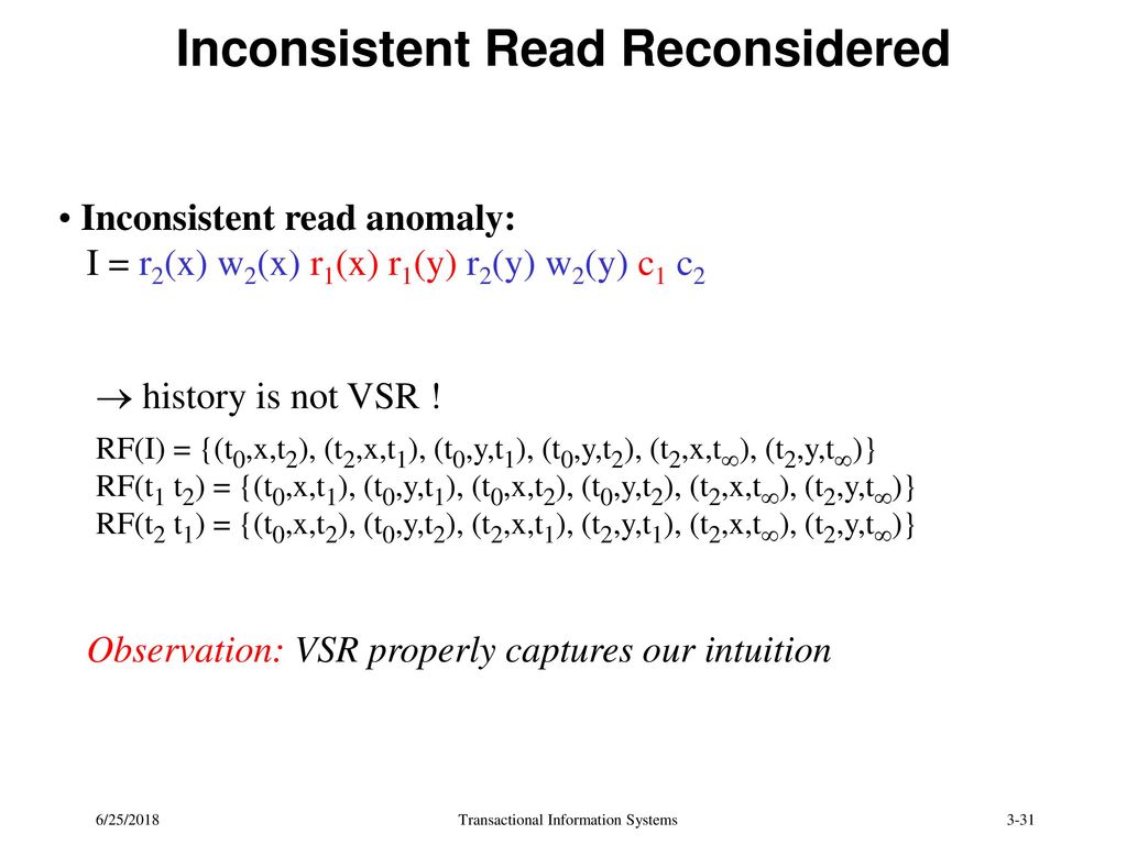Inconsistent Read Reconsidered