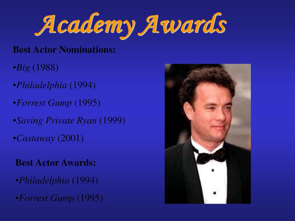 who won the oscar for forrest gump and philadelphia