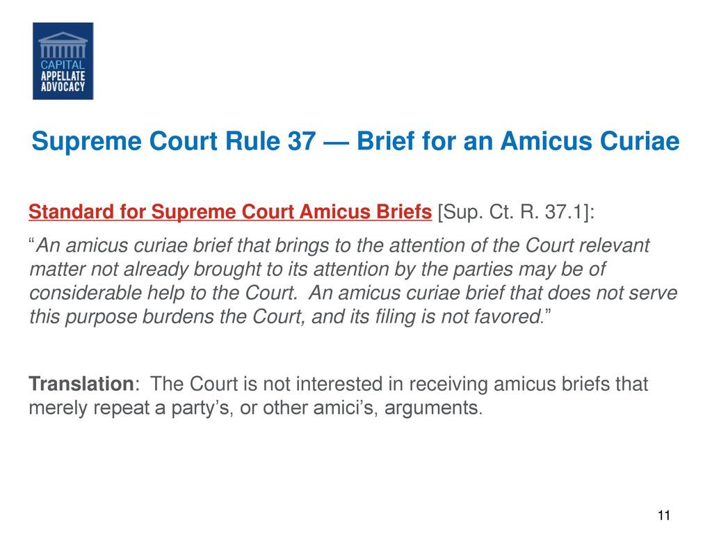 Strategic Use of Amicus Briefs in Appellate Advocacy ppt download Strategic Use of Amicus Briefs in Appellate Advocacy ppt download