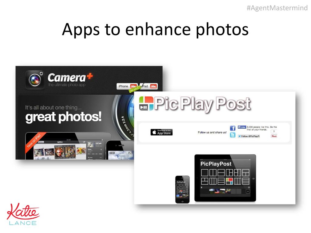 #AgentMastermind Apps to enhance photos