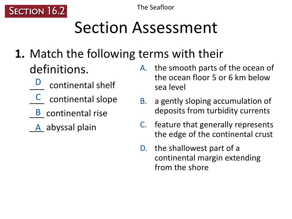 Chapter 16 Section 2 The Seafloor Ppt Download