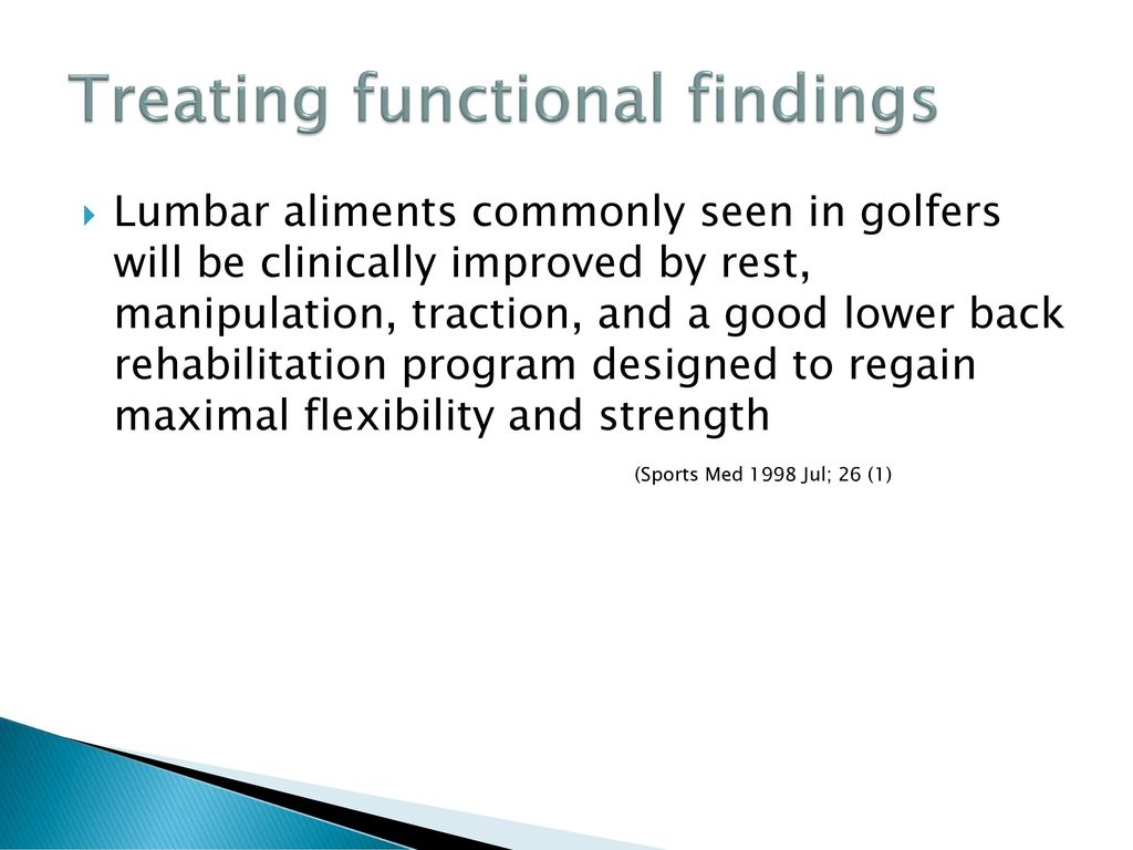 Treating functional findings