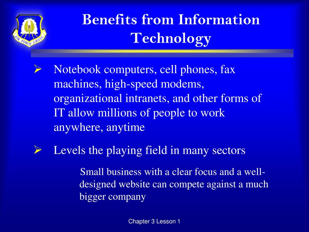 Benefits from Information Technology