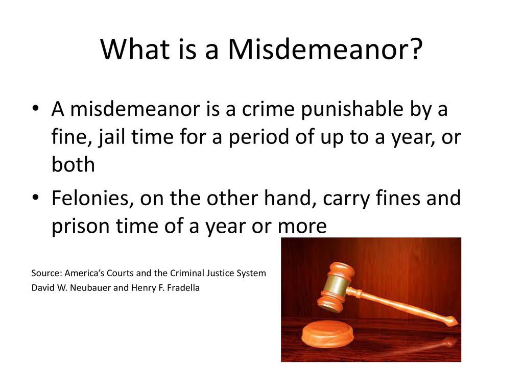 Misdemeanors Matter. ppt download