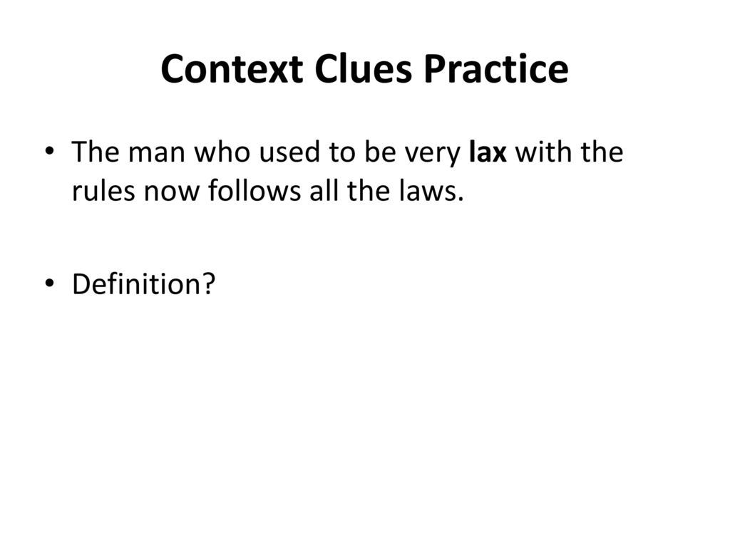 Context Clues Practice
