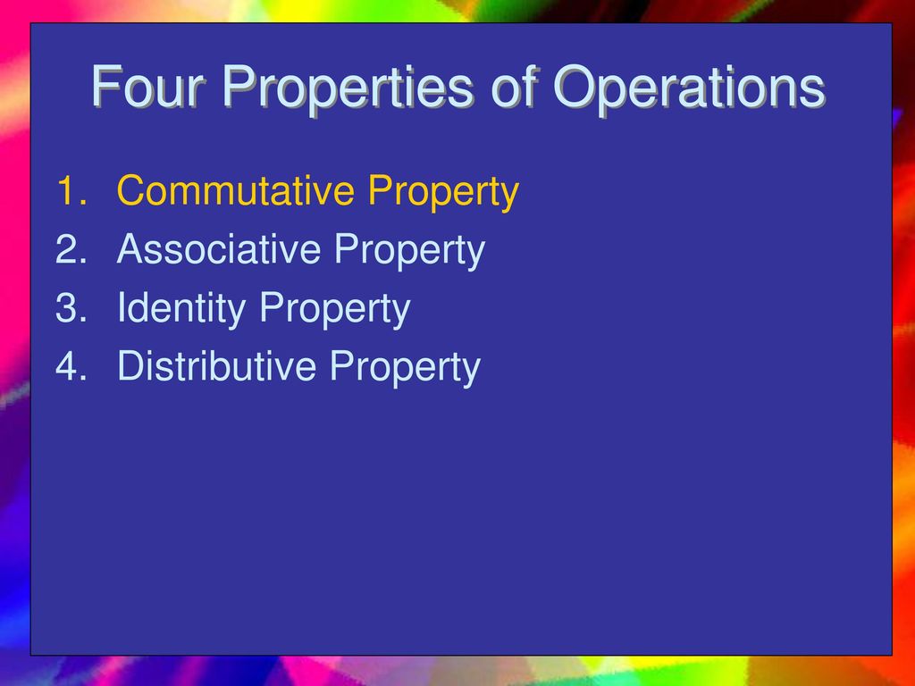 Properties of operations ppt download