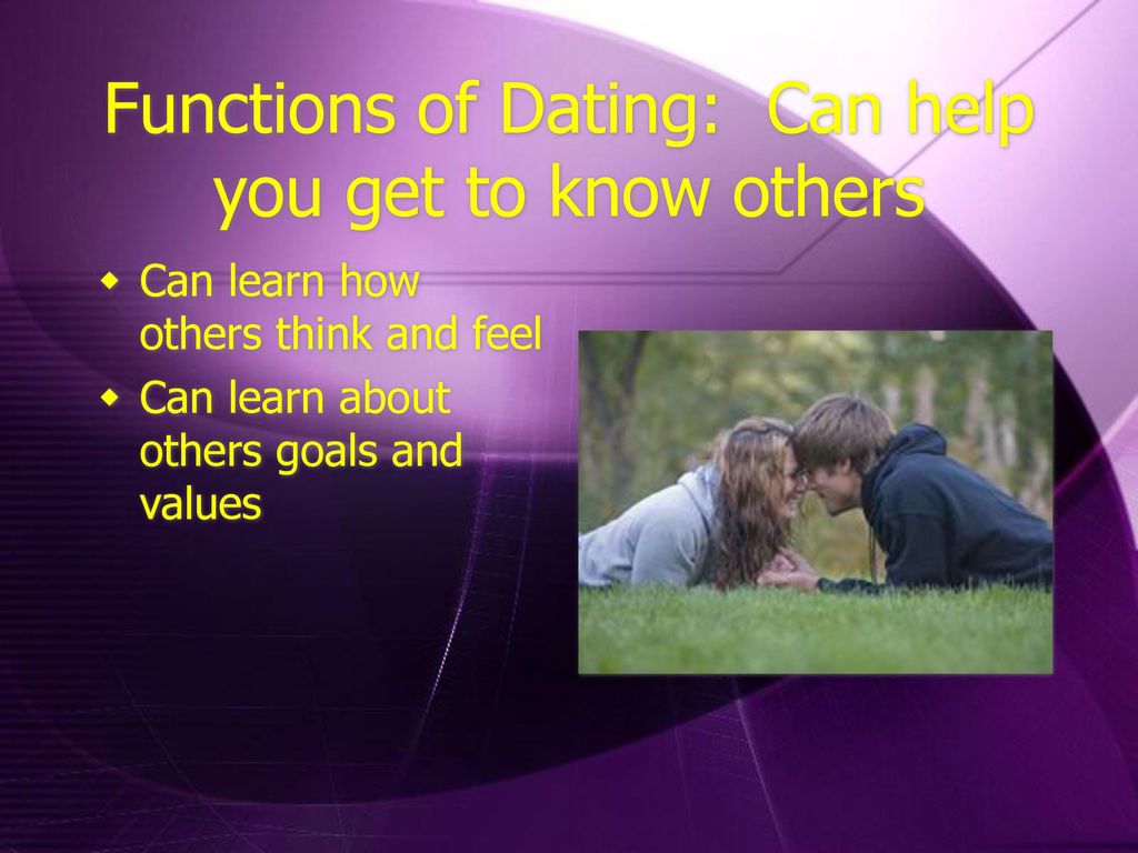 What are 2 functions of dating?