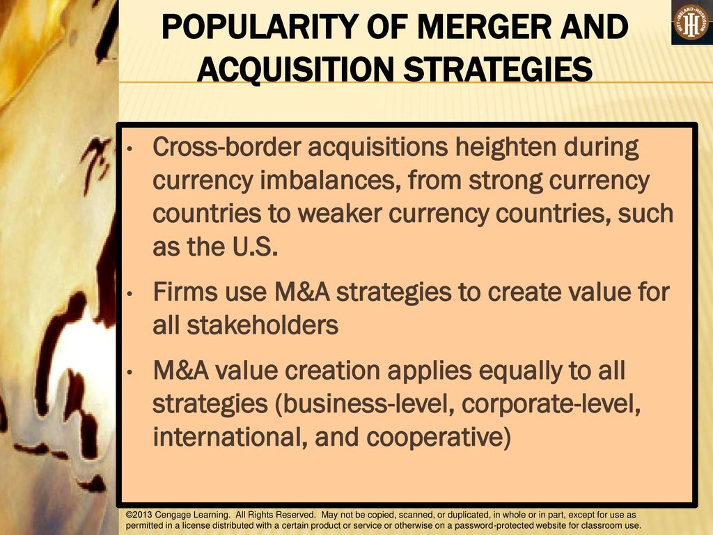 POPULARITY OF MERGER AND ACQUISITION STRATEGIES