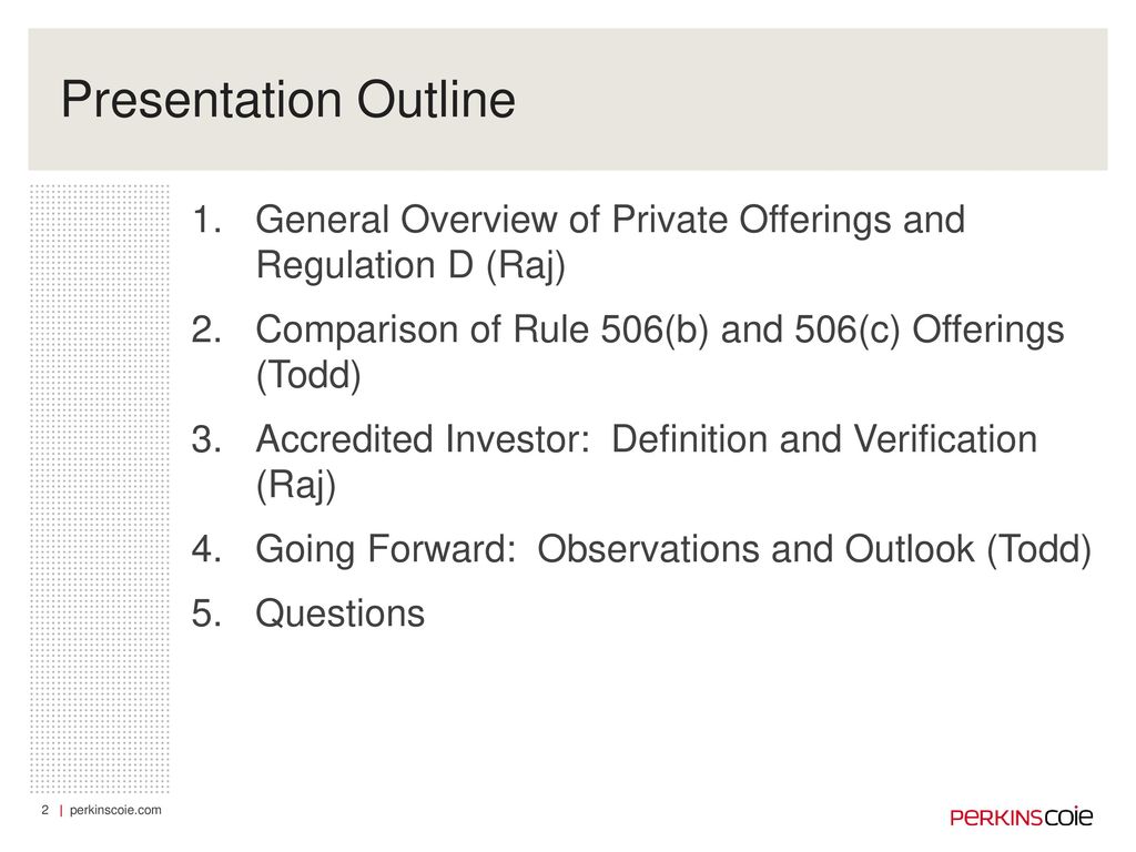 Regulation D And Private Offering Ppt Download