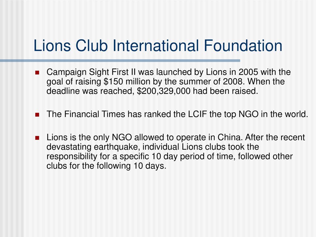 History of Lions Clubs International - ppt download