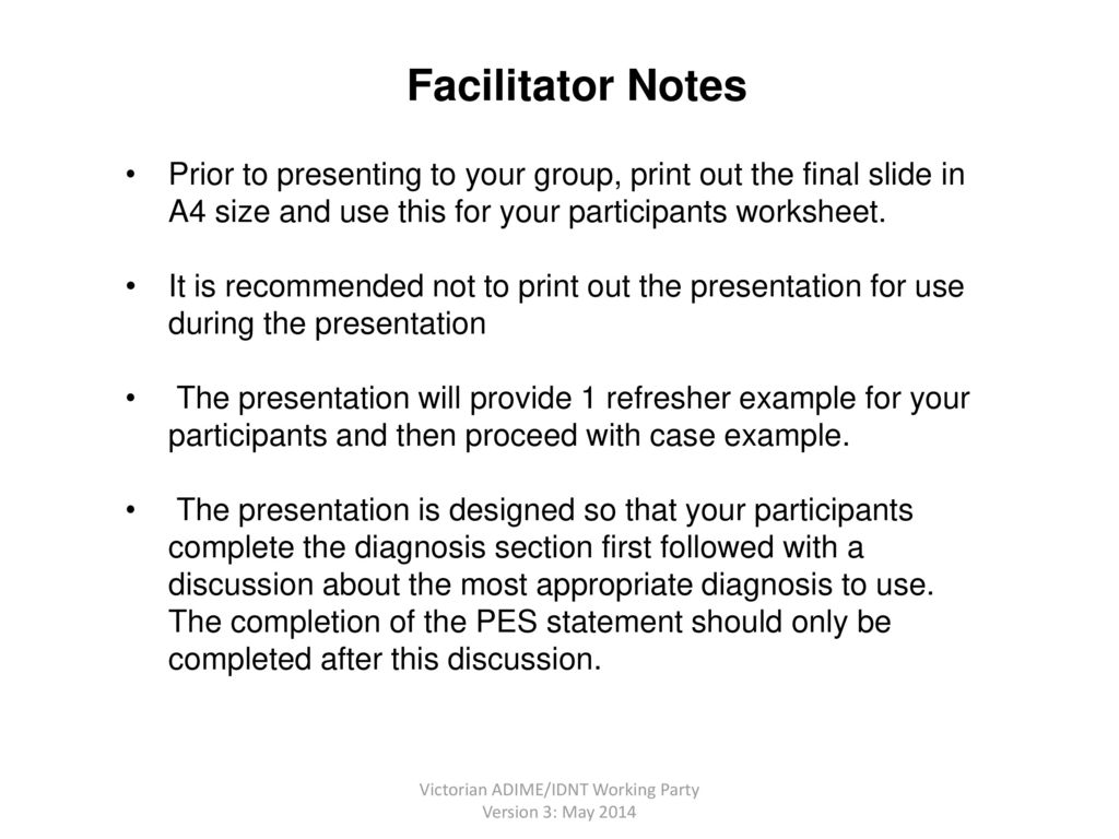 Victorian Adime Idnt Working Party Version 3 May Ppt Download