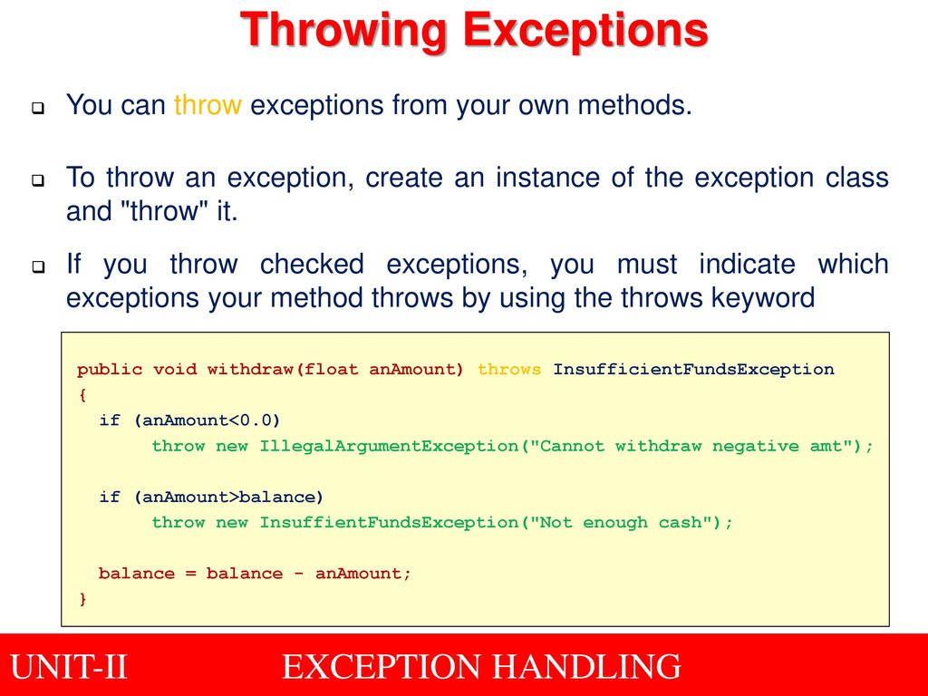 Throw Exception From Void Method In Mockito at Wendy Salvatore blog