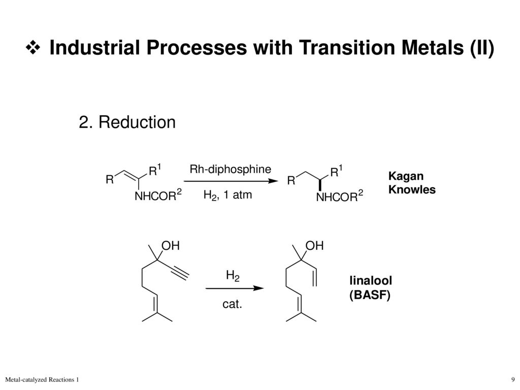 Industrial Processes with Transition Metals (II)