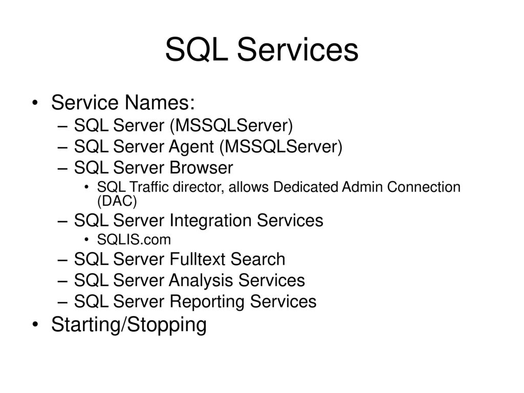 Microsoft sql server administration ppt download
