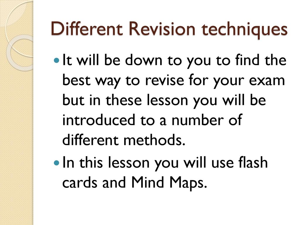Different Revision techniques