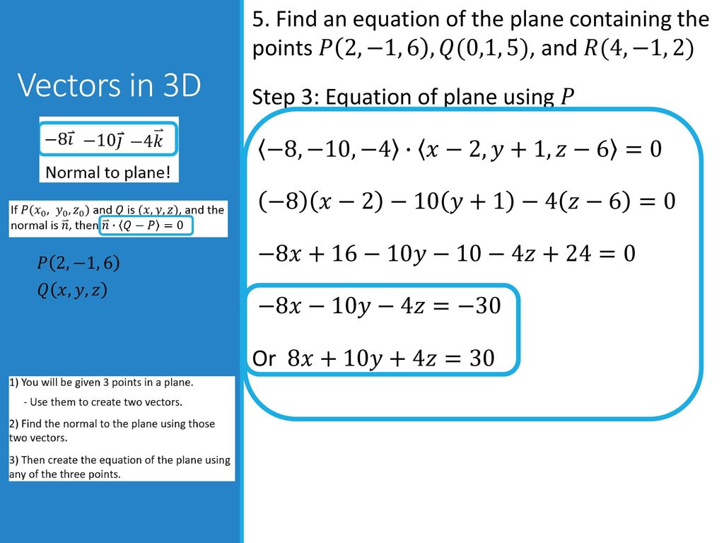 Lesson 12 10 Vectors In Space Ppt Download