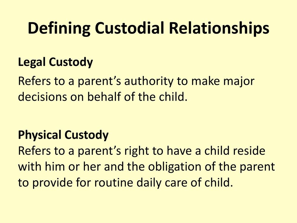 define custodial parent