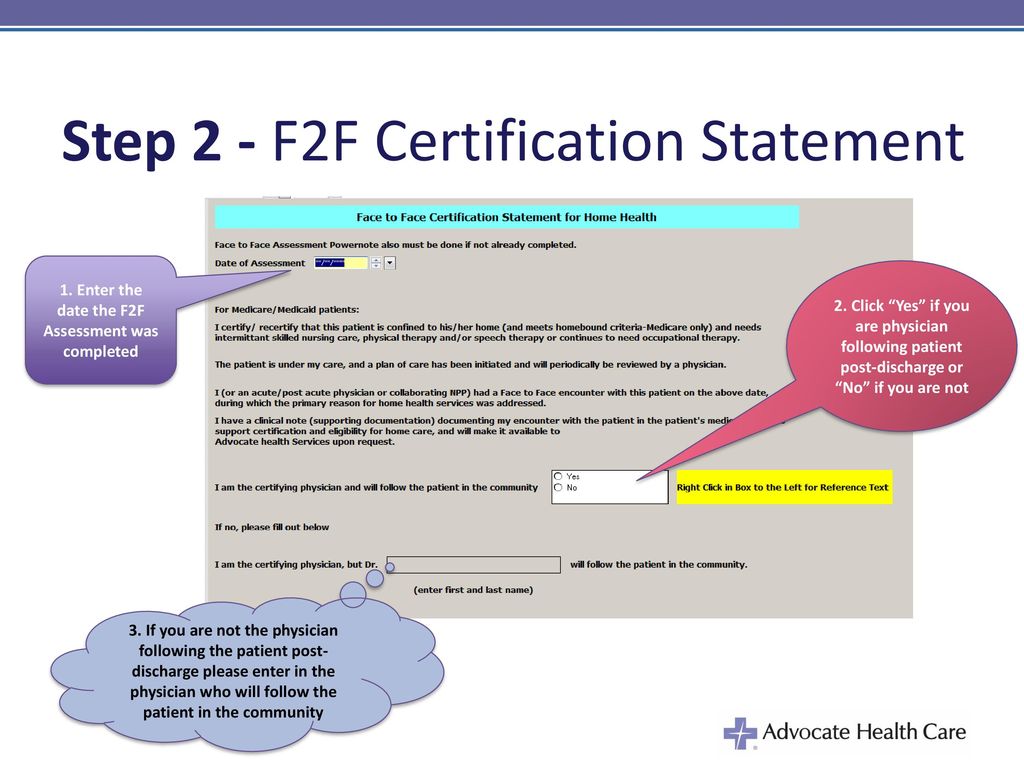 Face To Face F2f Documentation Changes For Physicians Ppt Download