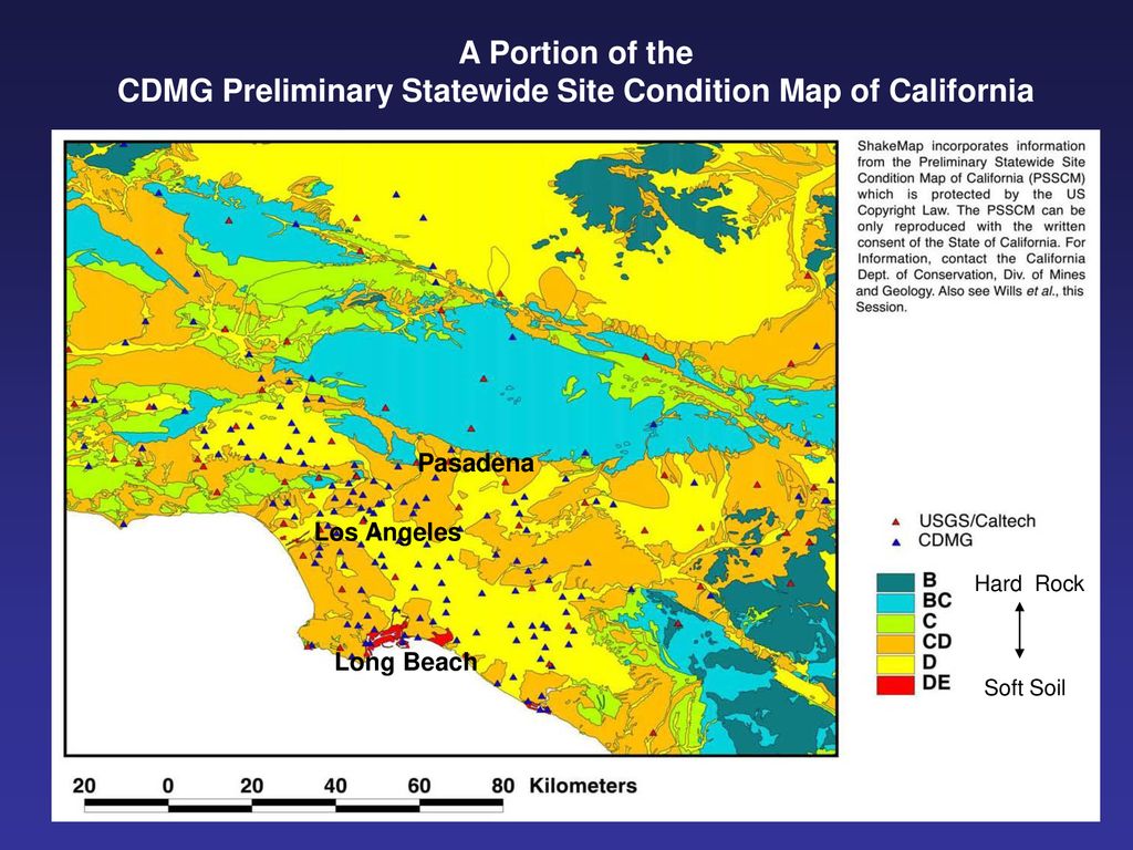 A Portion of the CDMG Preliminary Statewide Site Condition Map of California