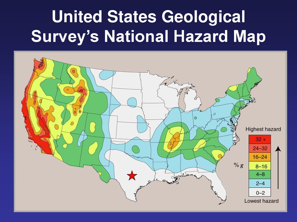 United States Geological Survey’s National Hazard Map