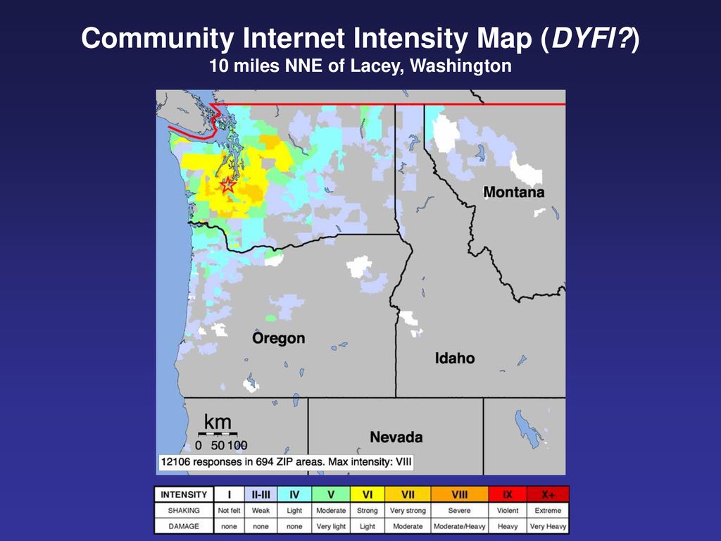 Community Internet Intensity Map (DYFI