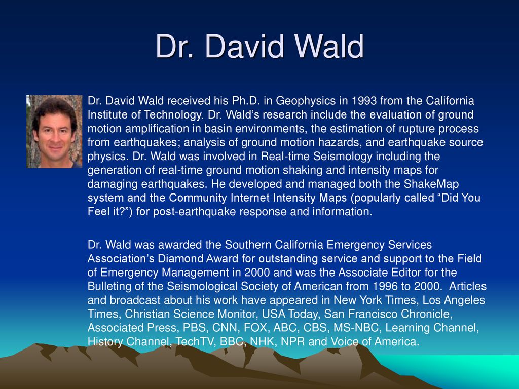 Dr. David Wald