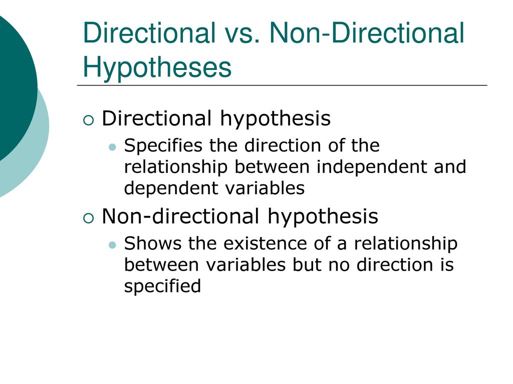 directional and non directional hypothesis ppt