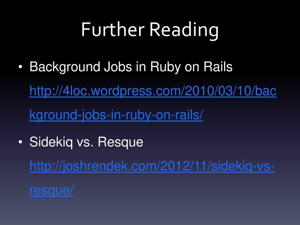 Background Processing In Ruby - ppt download