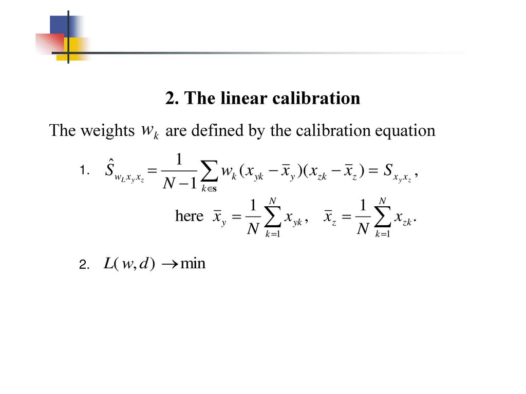 2. The linear calibration