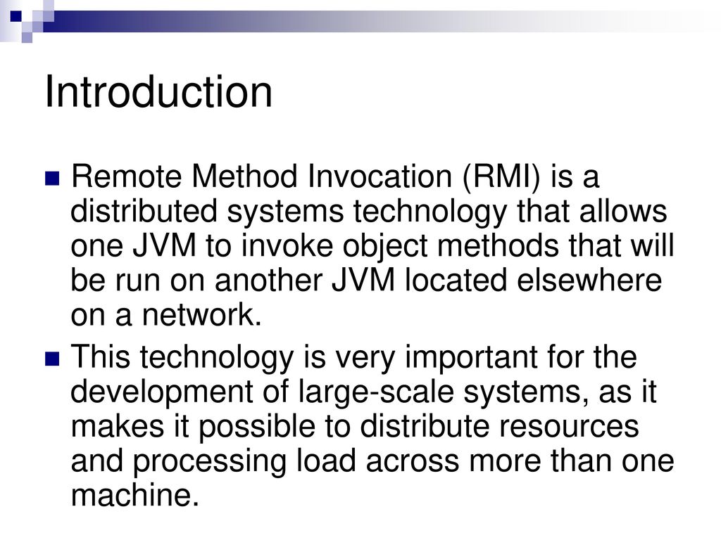 Remote Method Invocation - ppt download