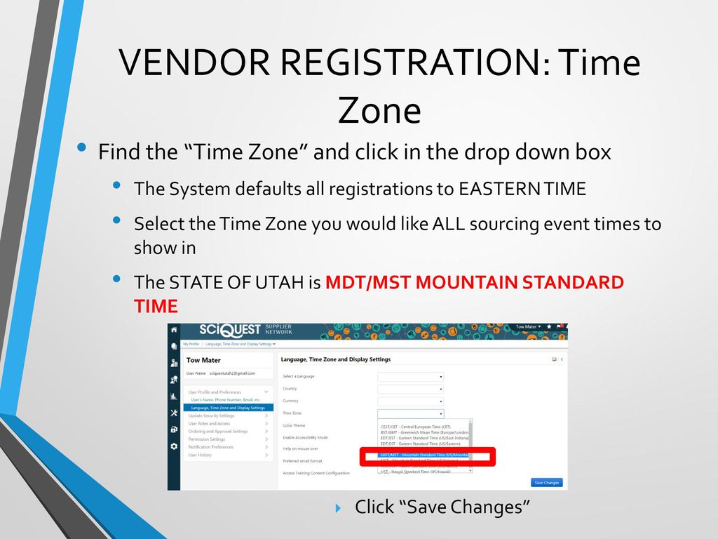 Utah Supplier Portal Changing Your Time Zone Ppt Download utah-supplier-portal-changing-your-time-zone-ppt-download