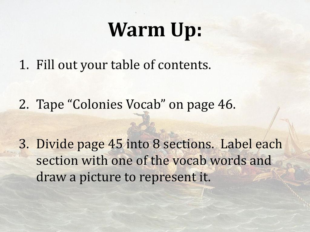 Warm Up Fill Out Your Table Of Contents Ppt Download warm-up-fill-out-your-table-of-contents-ppt-download