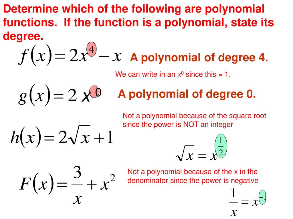 Polynomial functions ppt download