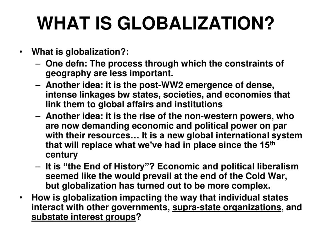 impacts of globalization on society