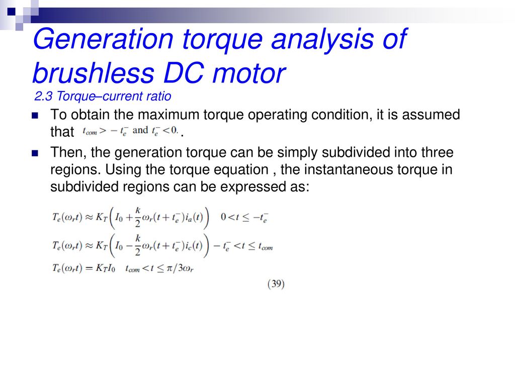 Study on maximum torque generation for sensorless controlled