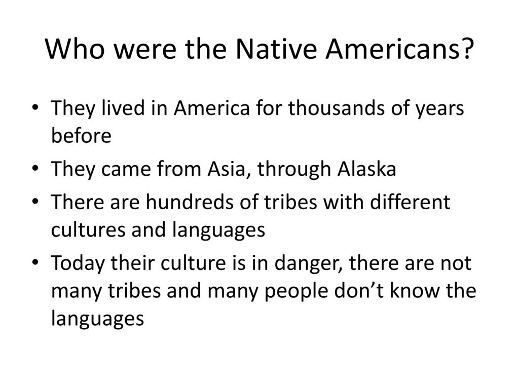 Who were the Native Americans