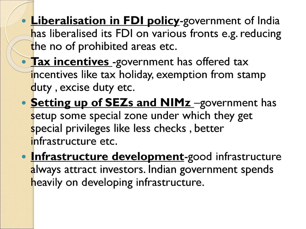 INCENTIVES FOR ATTRACTING FOREIGN CAPITAL IN INDIA - ppt download