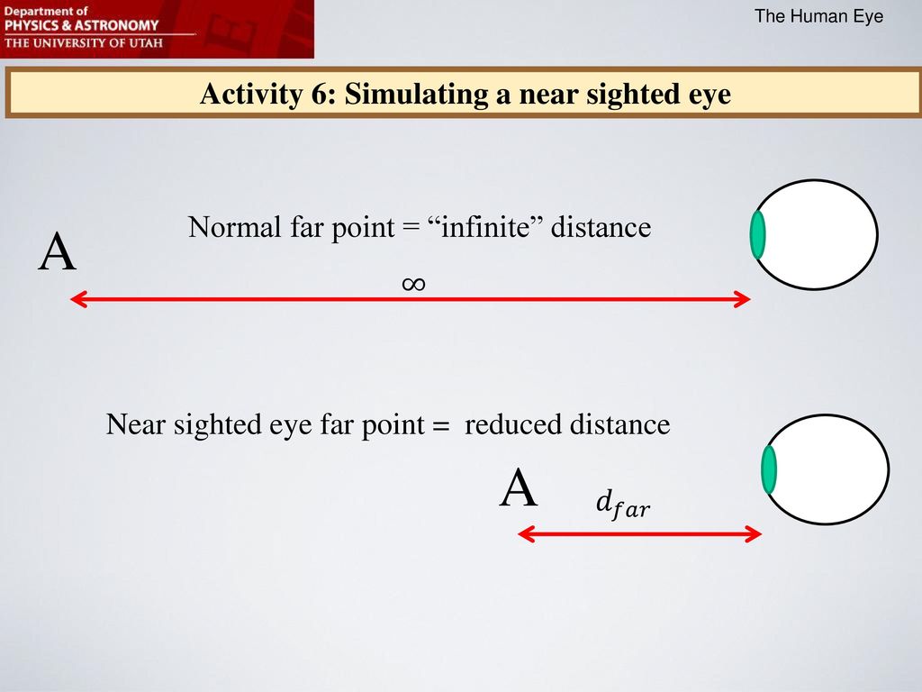 Activity 6: Simulating a near sighted eye