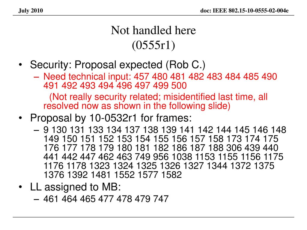 Not handled here (0555r1) Security: Proposal expected (Rob C.)