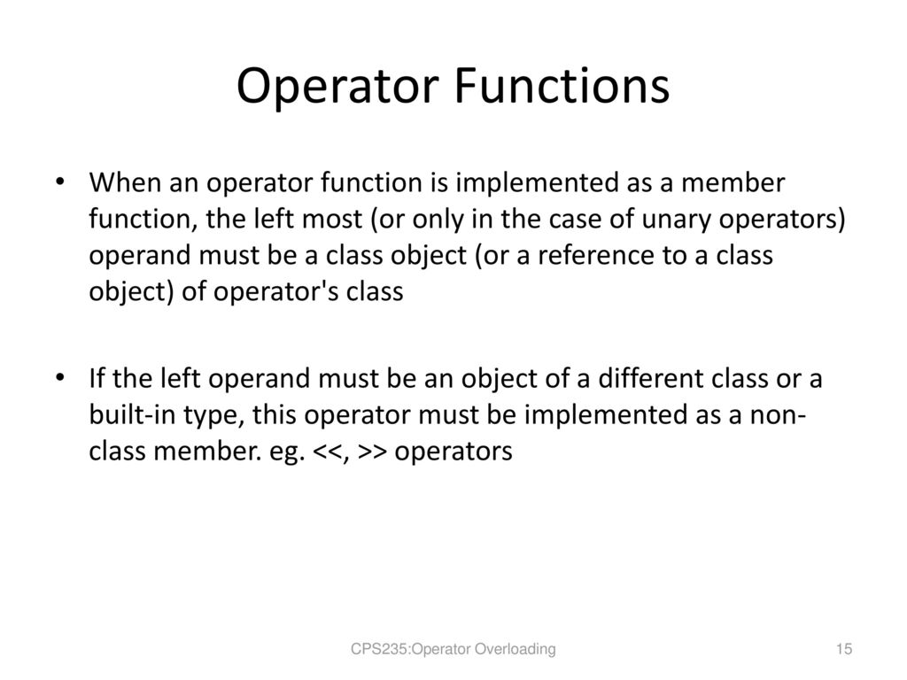 SOLUTION: C overloading operator and function - Studypool