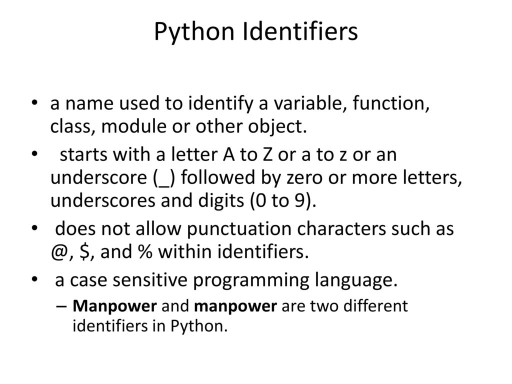 Module 3 Introduction to Python – variables, expressions and statements ...