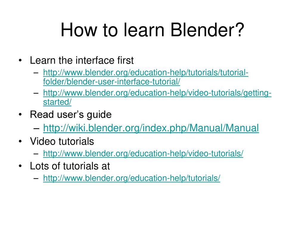 Introducing Blender. - ppt download