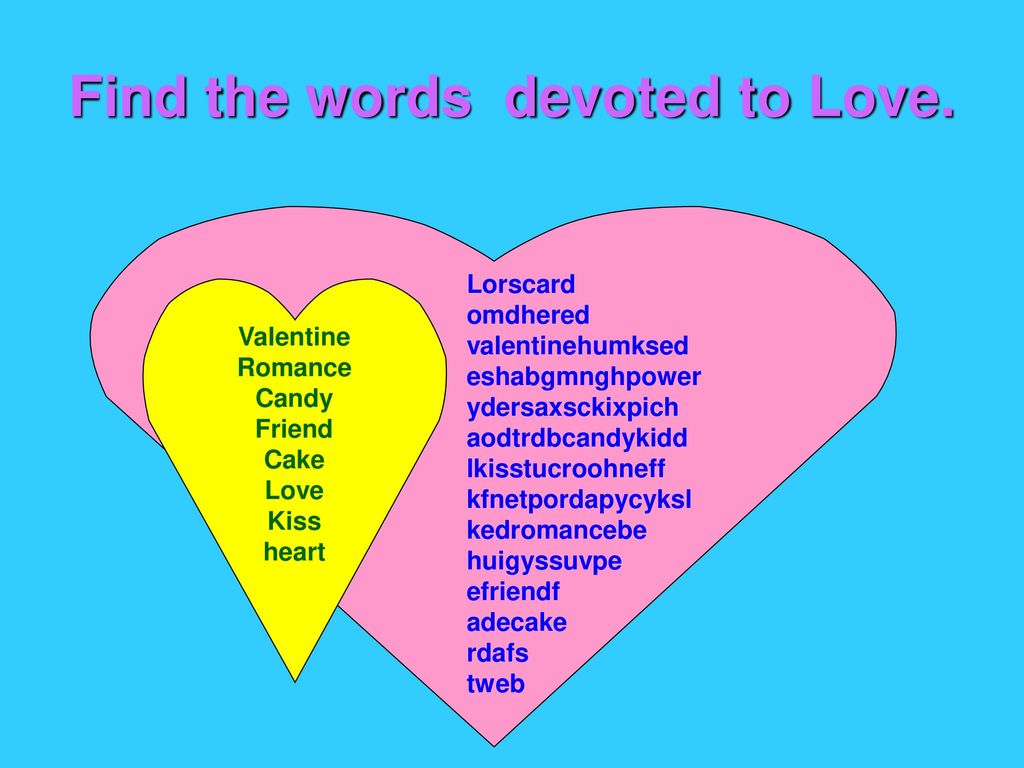 Find the words devoted to Love.
