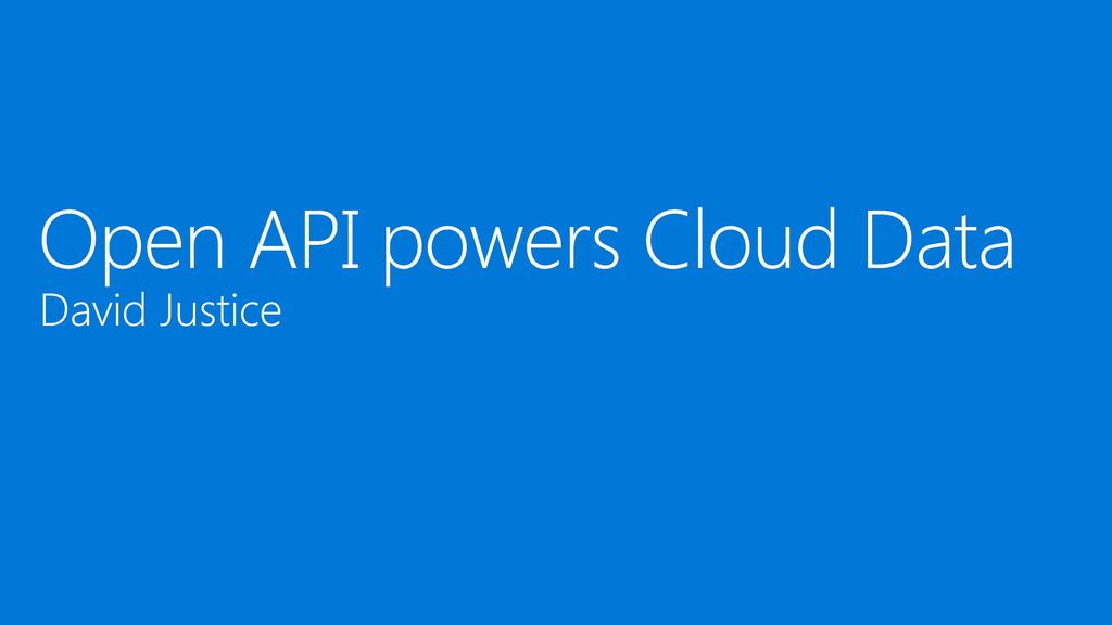 Open API powers Cloud Data