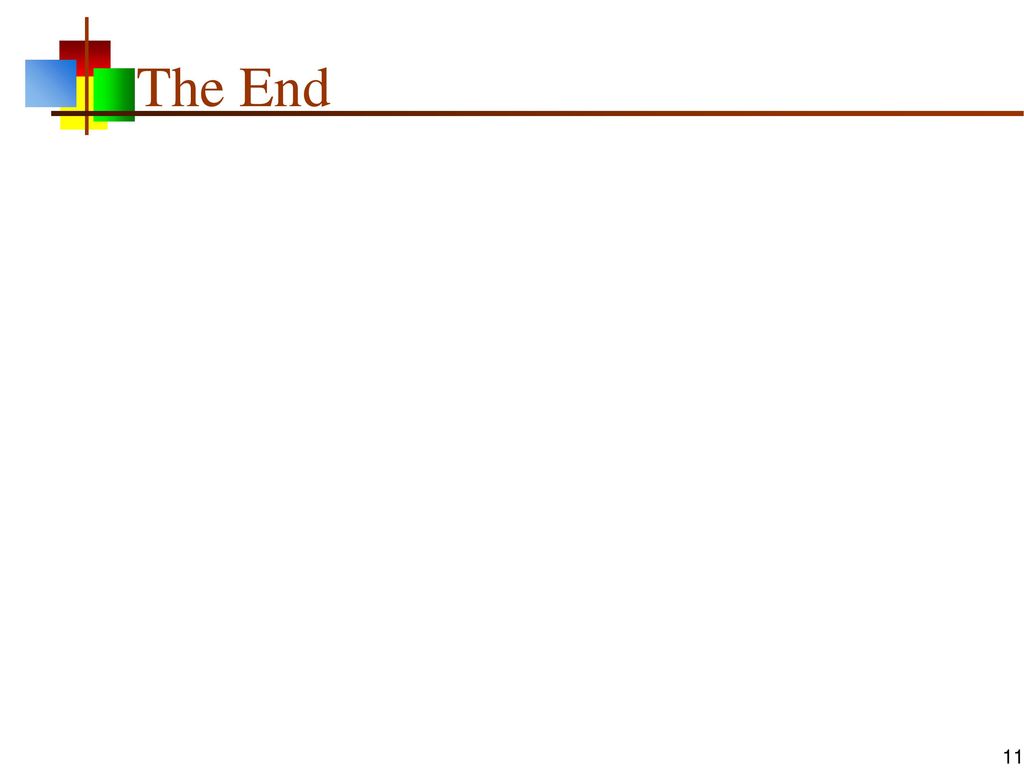 The End 11
