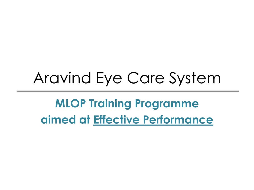 aravind eye care system case study solution ppt