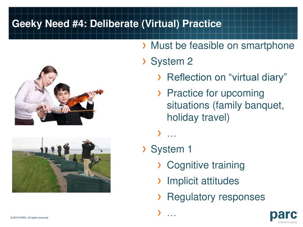 Geeky Need #4: Deliberate (Virtual) Practice