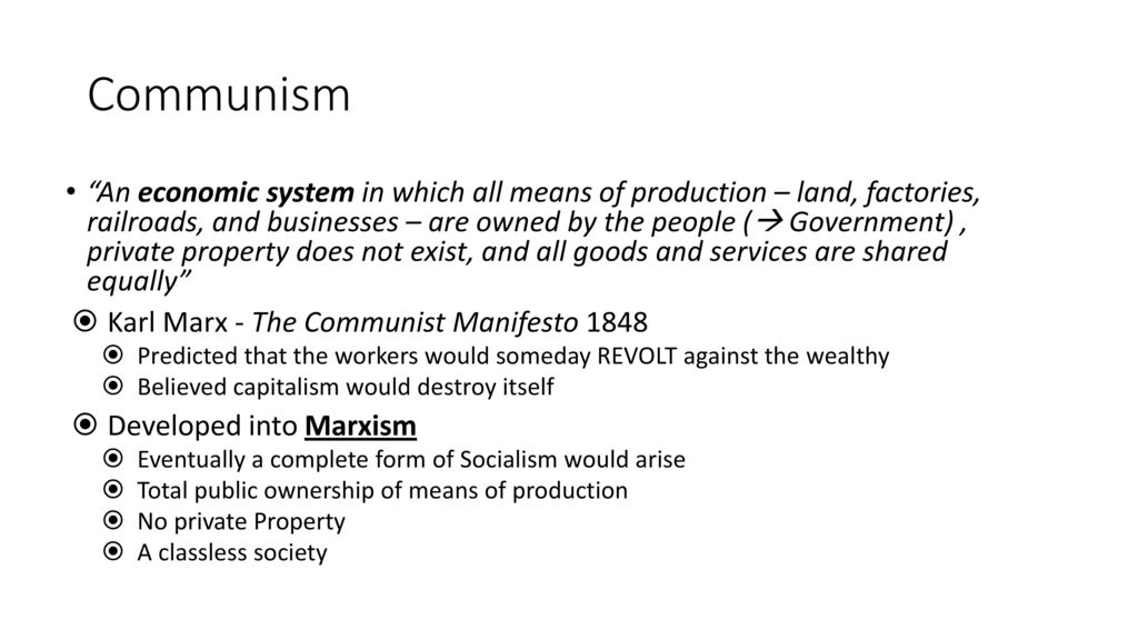 Communism v. Capitalism - ppt download