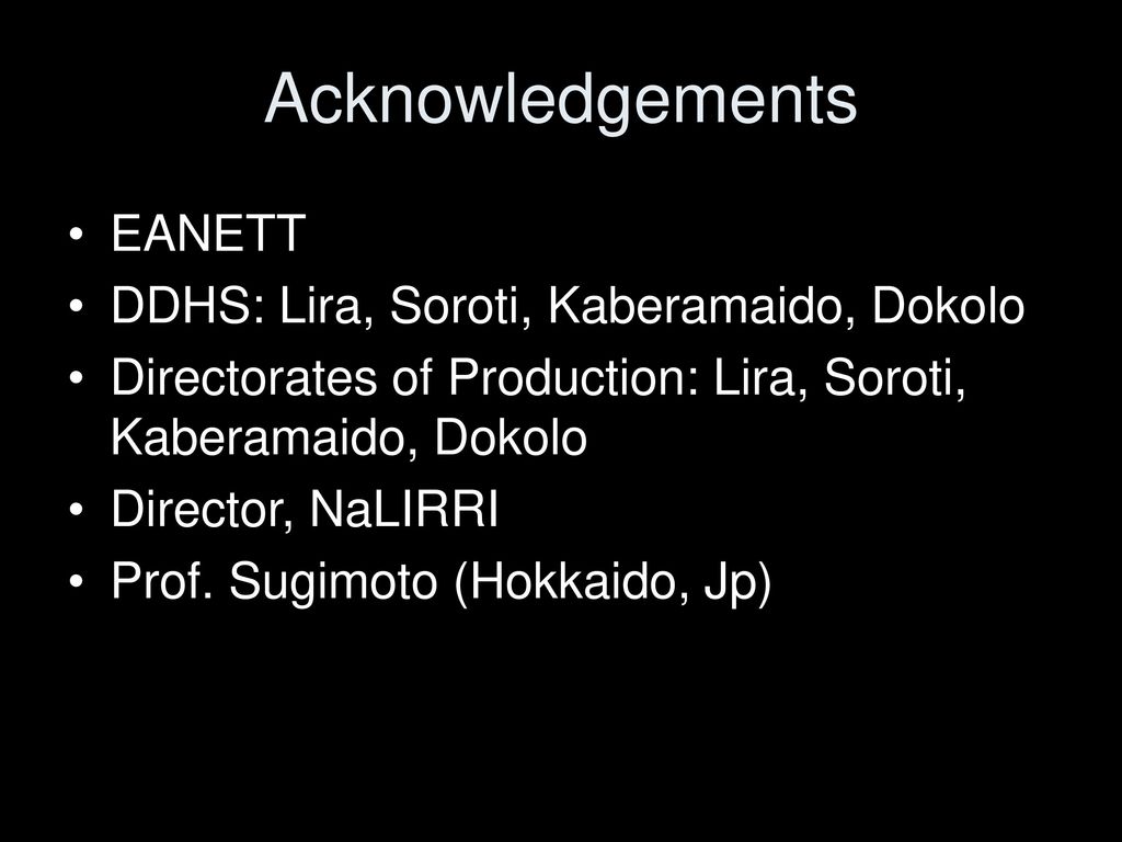 Nakayima J, P.P. Abila, L.M. Okedi, M.Akol, V.Alioni and C.P. Otim ...