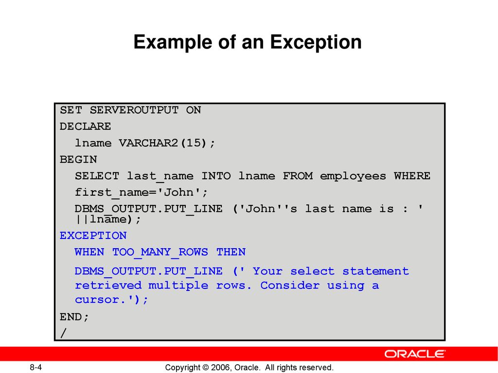 Exception Handling Exception Handling Exception Handling Exception Handling, PDF, Pl/Sql